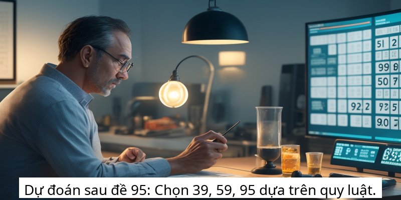 Dự đoán sau đề 95: Chọn 39, 59, 95 dựa trên quy luật.